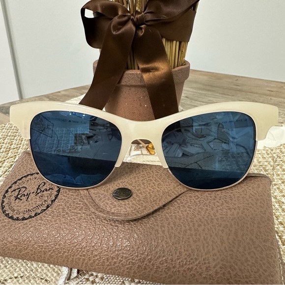 Oliver Peoples Sunglasses Hobson White Blue Mirror Polarized Unisex READ GUC main image 13
